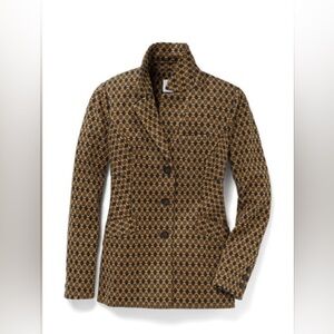 CAbi Gold and Black Patterned Blazer